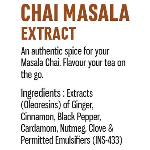 Spice Drop Chai Masala Extract - Tea, Coffee, Latte - Premium Quality & Rich Aroma, Authentic Indian Spices Blend Extract With N
