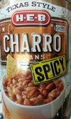 HEB Texas Style charro Beans Spicy 15 Oz can (Pack of 6)