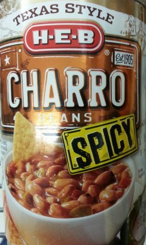 HEB Texas Style charro Beans Spicy 15 Oz can (Pack of 6)