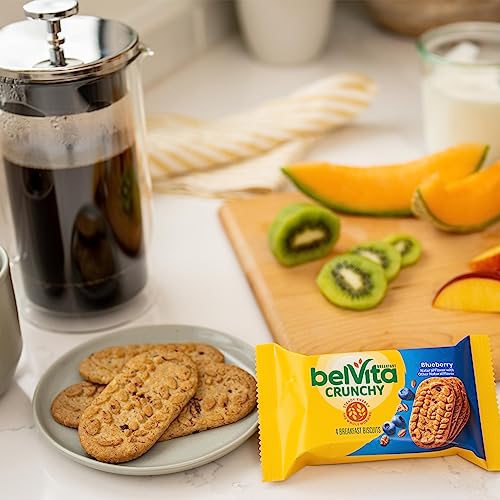 belVita Blueberry Breakfast Biscuits, Value Pack, 24 Packs (4 Biscuits Per Pack)