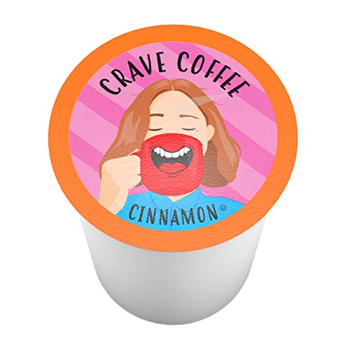 Crave Beverages Flavored Coffee Pods, Cinnamon, 100 Count, Compatible with Keurig K-Cup malt-inspired