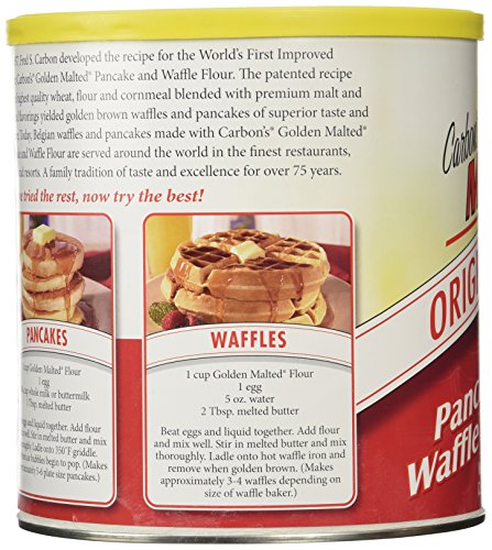Golden Malted Waffle and Pancake Flour, Original, 33 Ounce Can, Corn, Model GM 6/33F