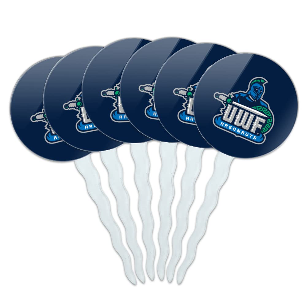 University of West Florida Primary Logo Cupcake Picks Toppers Decoration Set of 6
