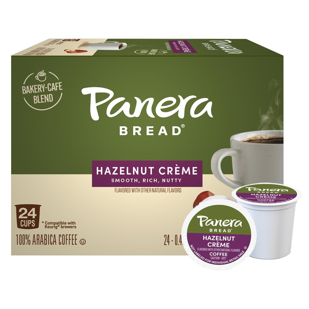 Panera Bread Hazelnut Crme Light Roast Coffee, Single Serve 96 Count Pods (4 Packs Of 24)