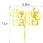 Fmiyuneea Happy Easter Cake Topper-Glitter For Easter Day Bunny Theme Party Baby ShowerHappy Birthday Party Decorations Suppli