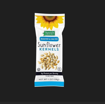 Roasted and Salted 20 Individual Travel Snack Packs, Sunrich Snacks, Rich in Vitamin E, Protein, and Fiber, Non-GMO and Kosher, 