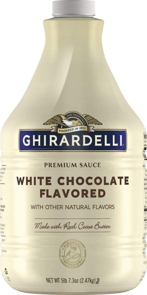 Ghirardelli White Chocolate Flavored Sauce Pump Bottle, White Chocolate Flavored Sauce, 87.3 Oz