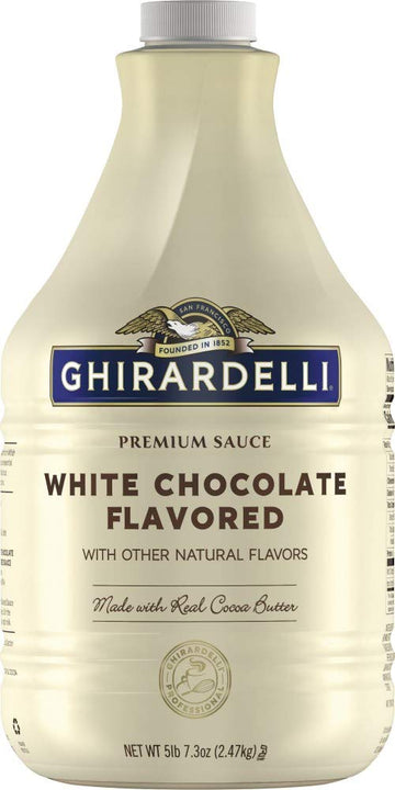Ghirardelli White Chocolate Flavored Sauce Pump Bottle, White Chocolate Flavored Sauce, 87.3 Oz