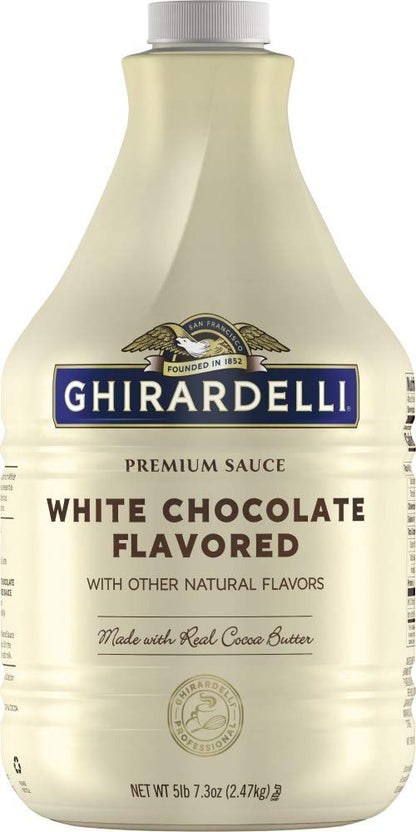 Ghirardelli White Chocolate Flavored Sauce Pump Bottle, White Chocolate Flavored Sauce, 87.3 Oz