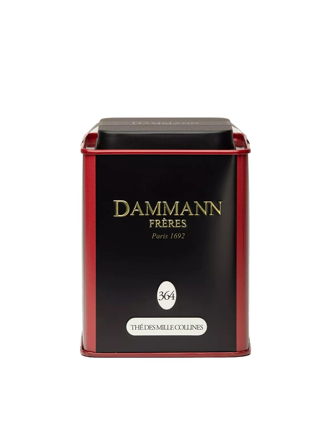 Dammann Freres Loose Leaf  Th? des Mille Collines (Cha)  enhanced Gourmet French Black Tea  Blend Ginger  Cinnamon  Cardamom Flavors  5.3 Ounce Tin