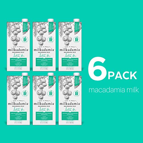 Milkadamia Barista Macadamia Milk, 32 Fl Oz (Pack of 6), Gluten Free, Non-GMO, Excellent Source of Calcium, Kosher, Latte Da Barista
