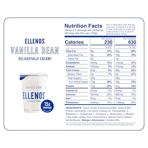 Ellenos Vanilla Bean Yog (12X16.00)