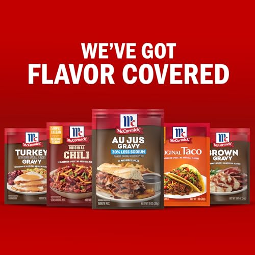 McCormick 30% Less Sodium Au Jus Gravy Mix  1 oz (Pack of 12)