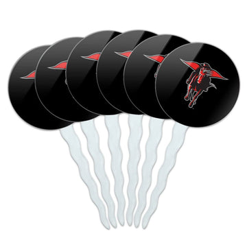 Texas Tech University Secondary Cupcake Picks Toppers Decoration Set of 6