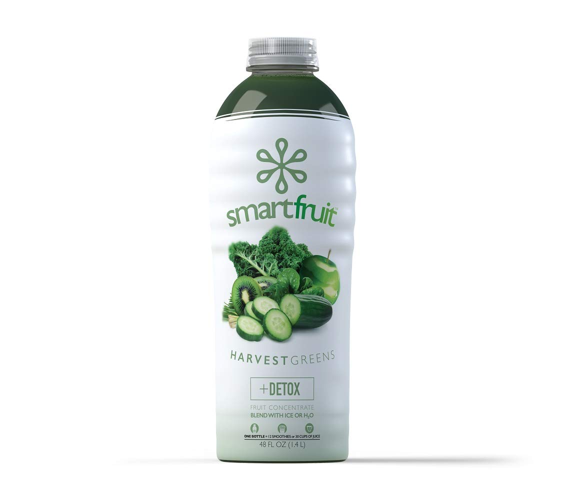 Smartfruit Harvest Greens + Detox, 100% Real Fruit Pur  E, Non-Gmo, No Additives, Vegan - 48 Fl. Oz