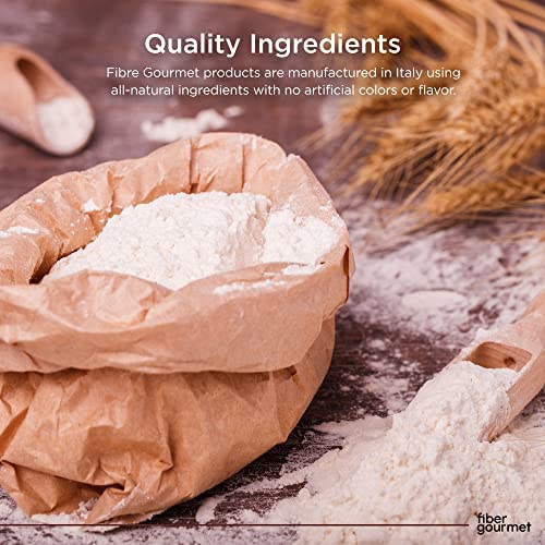 Fiber Gourmet Pasta - Light Spaghetti Pasta - Low Net Carb  Fiber-Rich  Low Calorie  Healthy Pasta - Made in Italy  Kosher  Vegan  Non-GMO - 8 Oz  Pack of 6