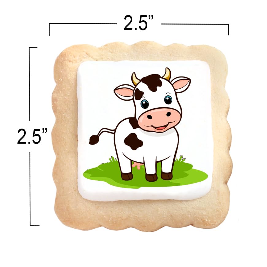 Cow Cookies 24 Pack | Birthday Party | Peanut & Nut Free Individually Wrapped
