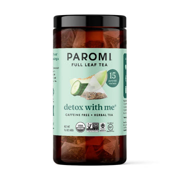 Paromi Detox With Me Rooibos Organic Tea Organic Herbal Tea, Signature Jar, 15 Count (Pack of 6)