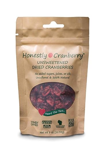 Honestly Cranberry - Unsweetened Dried Cranberries - No Added Sugars, Juices, Or Oils (1 Oz)