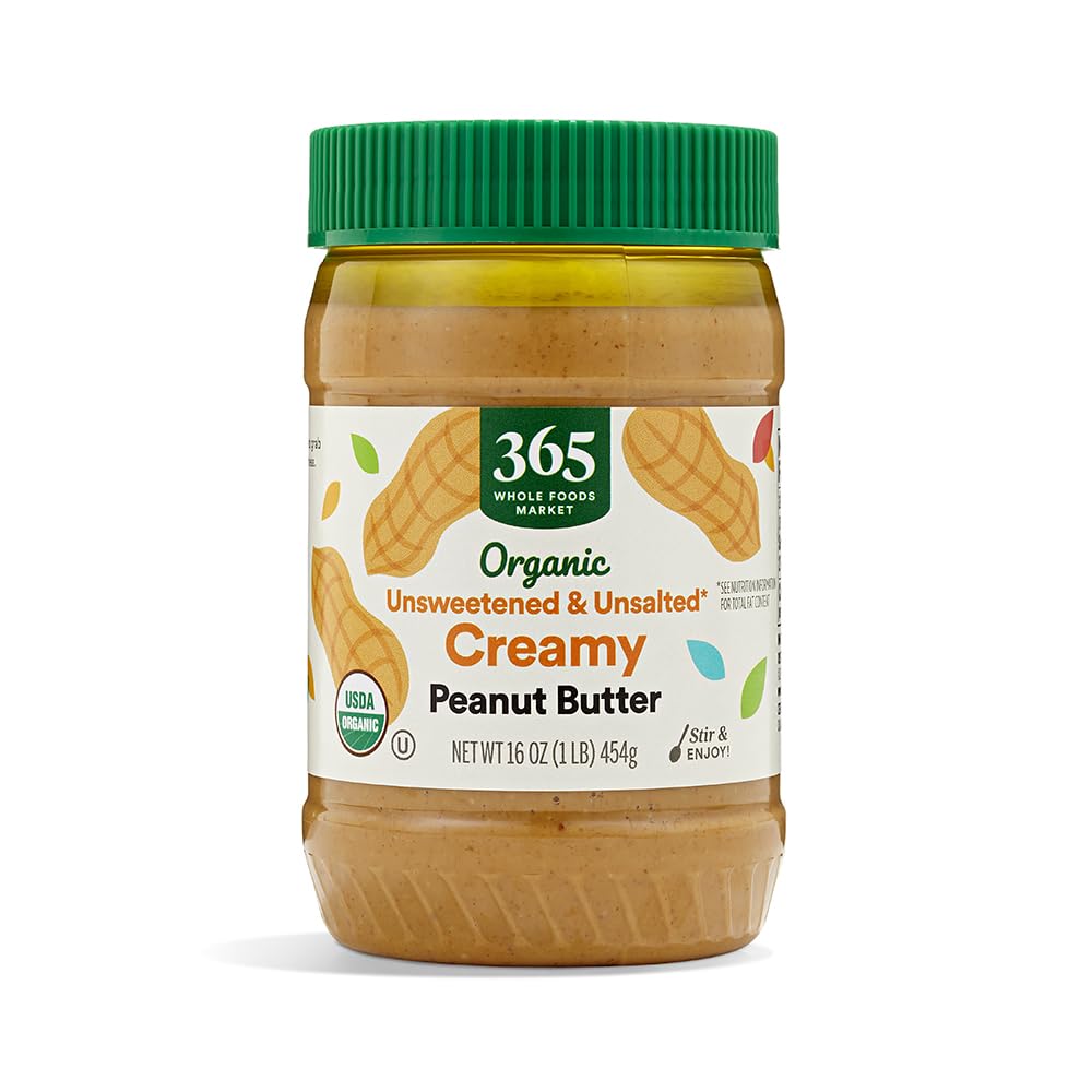 365 by Whole Foods Market Organic Creamy Peanut Butter No Salt Added 16 OZ