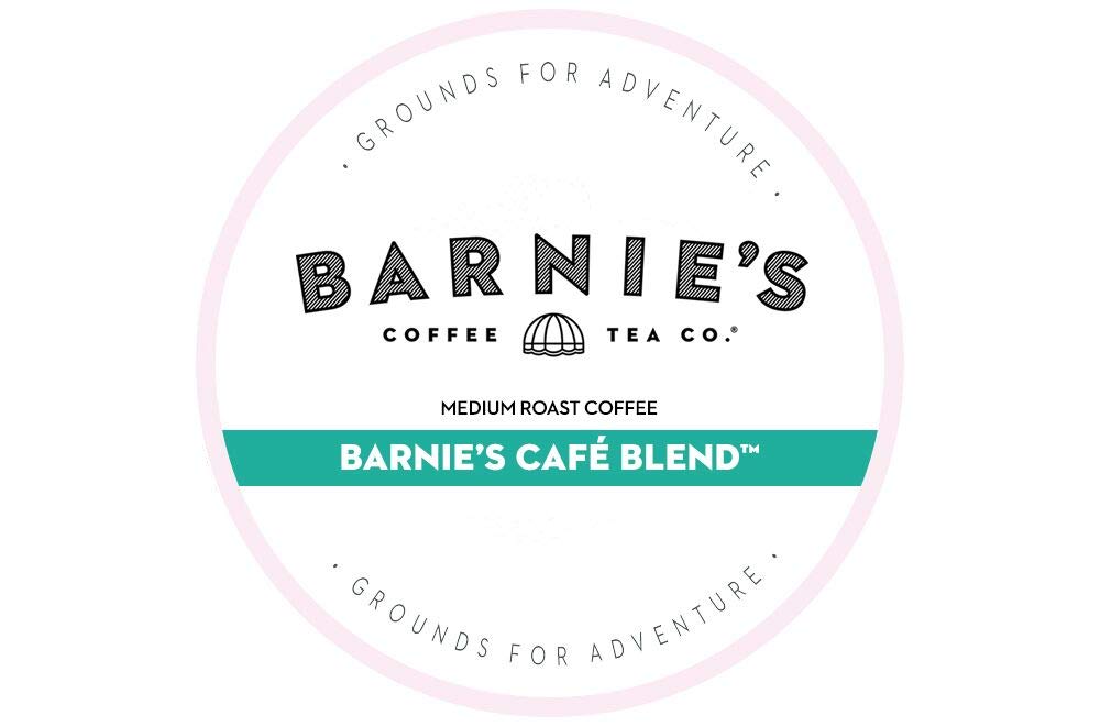 BARNIES COFFEE TEA Cafe Blend Coffee Pods, Medium Roast, Compatible with Keurig, 22 Count, Model 722538381504