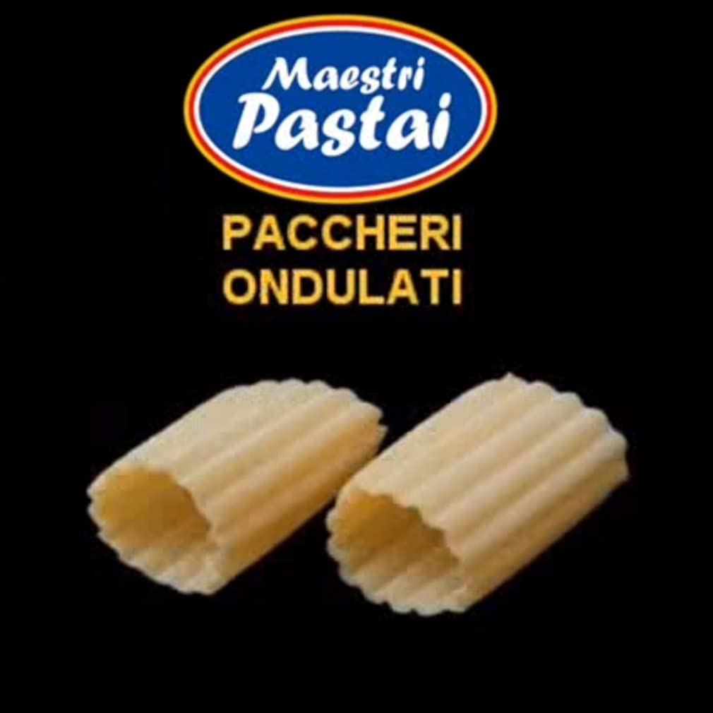 Maestri Pastai, Gourmet Paccheri Ondulati Italian Pasta ''Wavy Paccheri Pasta'', (Pack Of 2) ''Series 42'', Premium Quality Impo