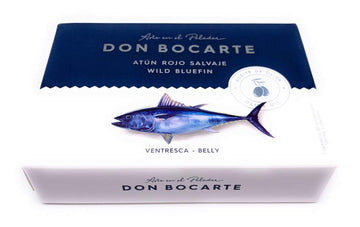 Don Bocarte Wild Bluefin Tuna Belly (Ventresca) - Preserved in Extra Virgin Olive Oil - Product of Spain - 7.59 OZ - 215g Tin