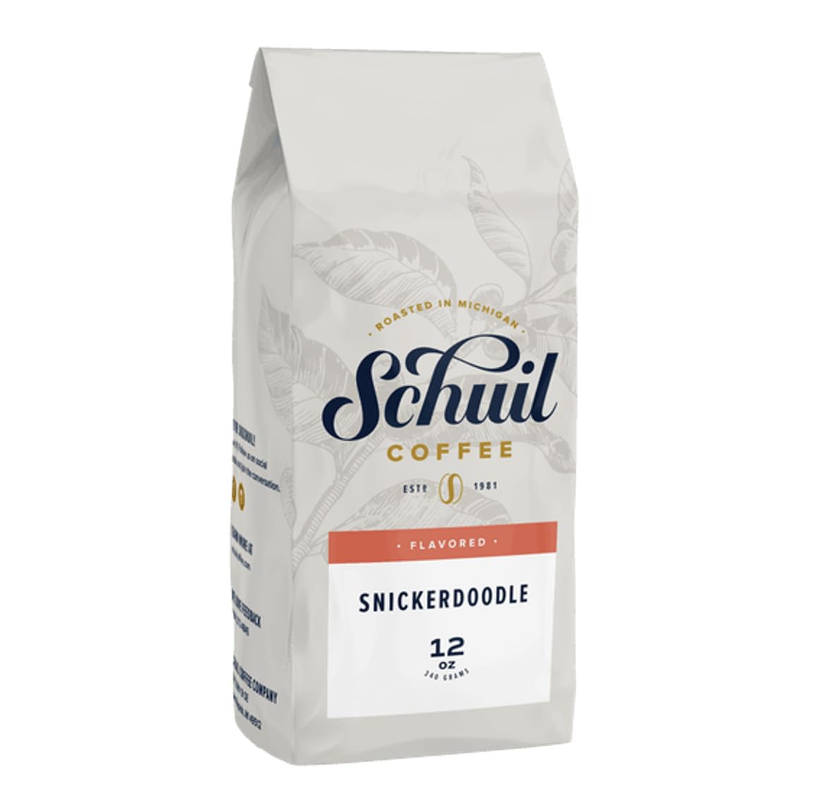 SCHUIL Snickerdoodle Flavored Coffee, Light Roast, 12oz Bag, Fair Trade, Whole Bean