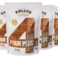 Kellys Four Plus Granola Cereal - Nutty Organic Snacks for Yogurt, 12 oz (Pack of 4)
