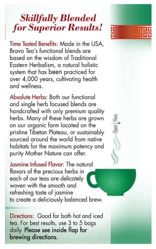 Bravo Tea Triple Stress Relief Caffeine Free Tea Bags, 20 Count