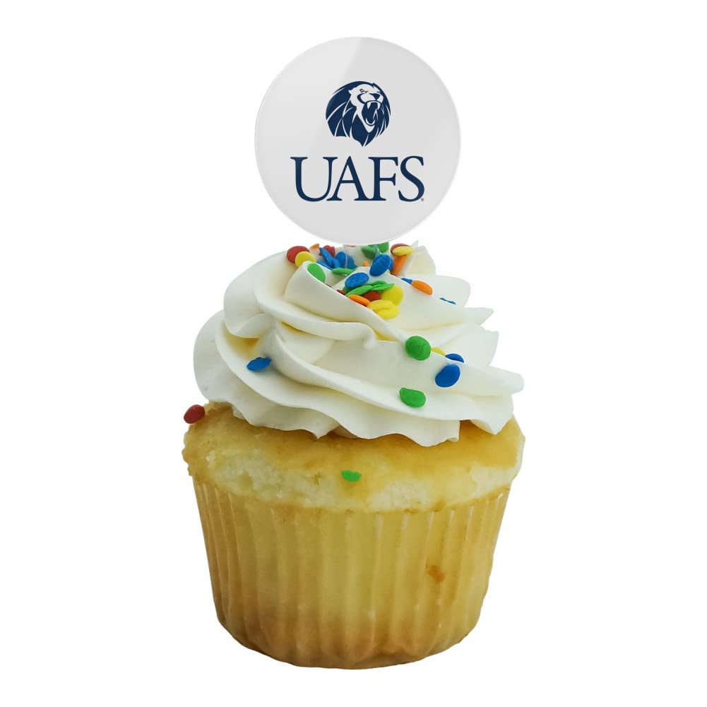 Graphics & More University Of Arkansas - Fort Smith Secondary Logo Cupcake Picks Toppers Decoration Set Of 6