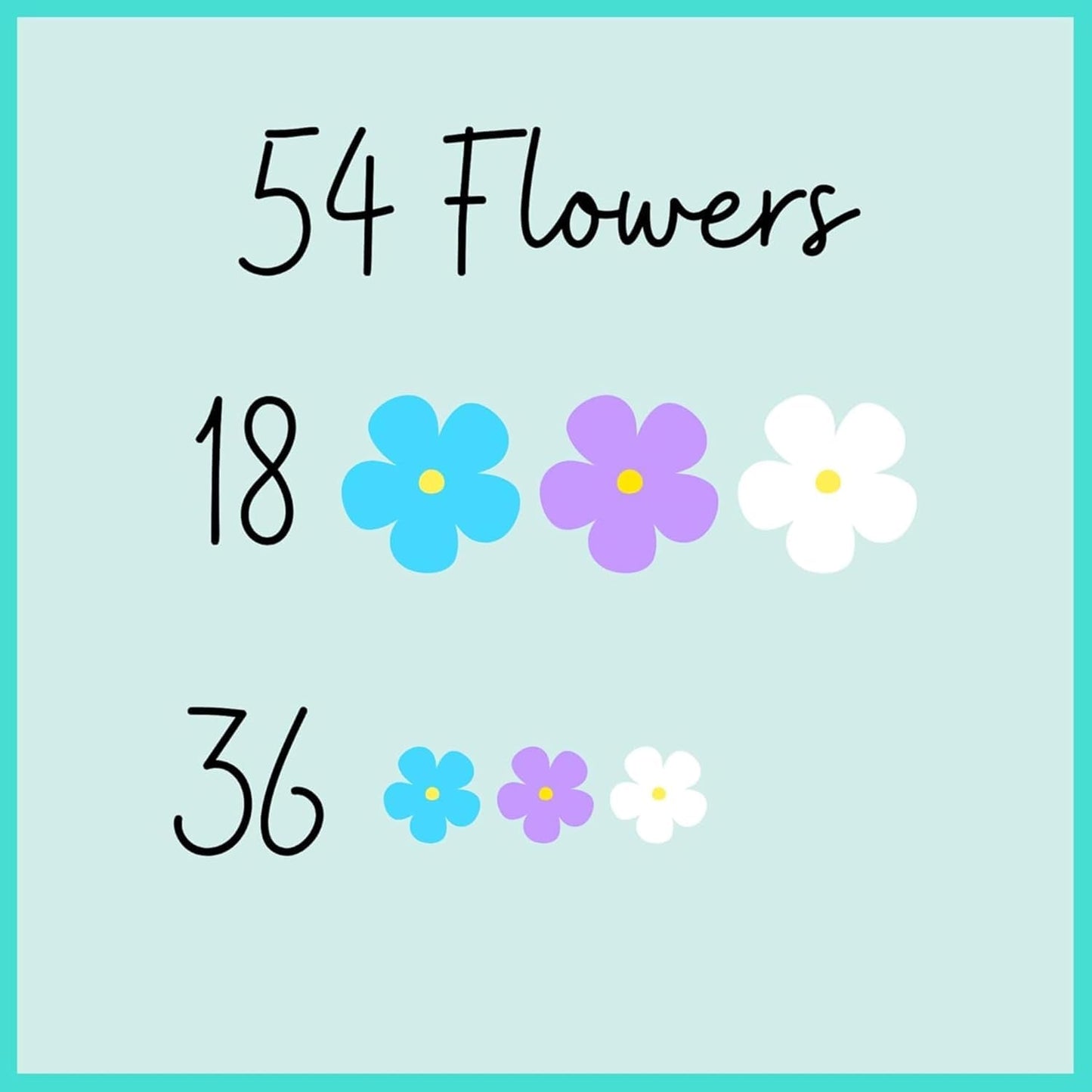54 Winter Blossoms Icing Flowers | Small Edible Flowers | Icing Roses | Blue And Purple | Flower Sprinkles | Purple Sugar Flower