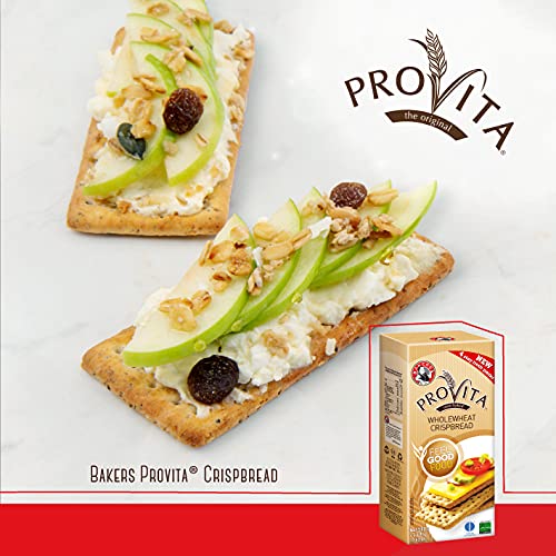 Bakers Provita Original Wholewheat Crispbread 250g | High Fibre | Keto friendly (Pack of 4)
