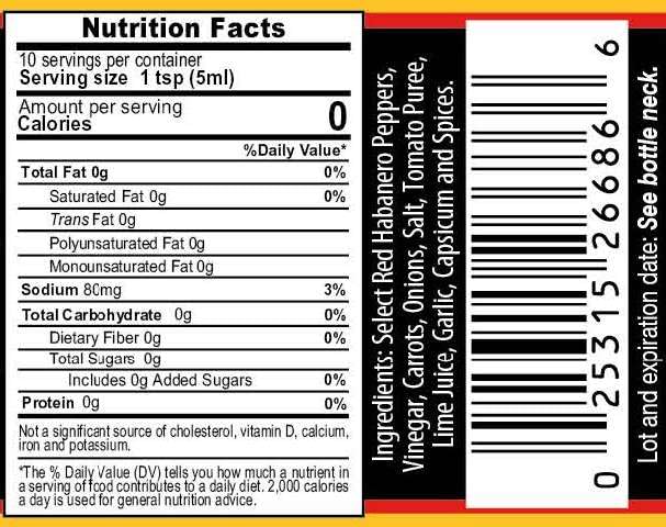 Marie Sharps Belizean Heat Habanero Pepper Sauce, 10 oz | Extra Hot Gourmet Hot Sauce from Belize | All-Natural, No Artificial P