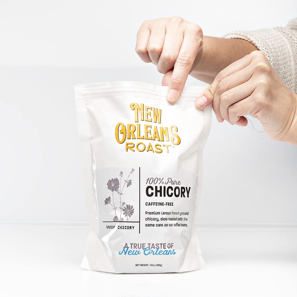 New Orleans Roast French Chicory Coffee Alternative - 12oz (Pack of 3) - Acid Free, Caffeine Free, Dark Roast, Keto, Kosher