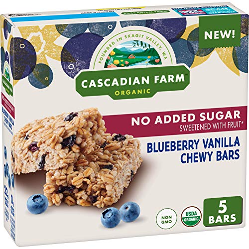 Cascadian Farm Organic Blueberry Vanilla Chewy Granola Bars, 6 Oz, 5 Ct (0021908123387)