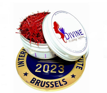 Divine Healing Saffron Threads - 100% Pure Red Saffron - 3g for Cooking, Paella, Risotto, Tea & More
