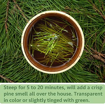 YUNHAHA Wild Dried White Pine Needle Tea, 40 Bags, 4g/Bag, 100% Natural, Caffeine-Free, Non-GMO, Immune Support