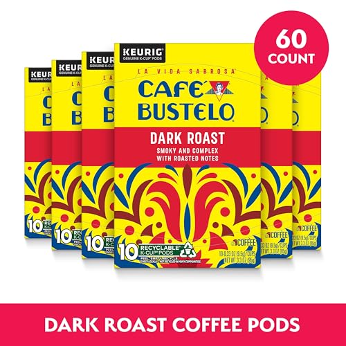 Caf? Bustelo Dark Roast Coffee  10 Ct. K-Cup pods (Pack of 6)