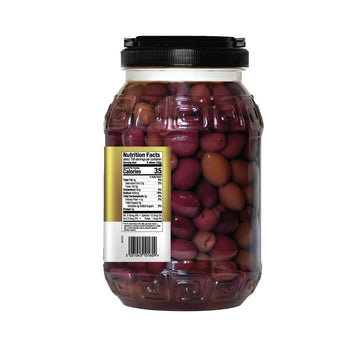 Iliada Kalamata Pitted Olives, Net Wt 6.8 Lbs | Dr Wt 3.5 Lbs - 100% Hand-Picked & Traceable - Authentic Greek Olives In Brine