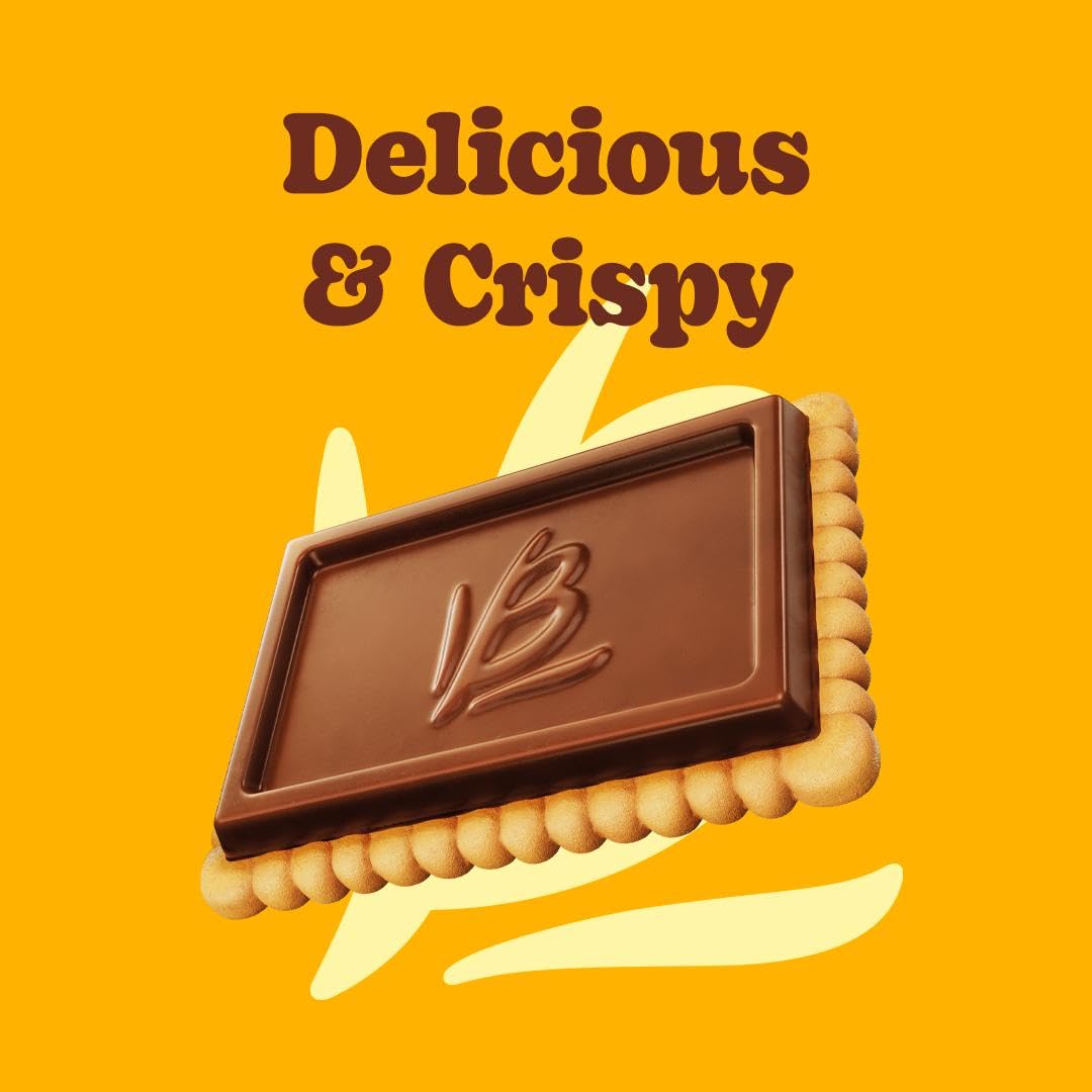 Bauducco Choco Biscuit Cookies, 25.3 oz (Pack of 40) - Crispy Chocolate Treats, Individually Wrapped for Snacks & Lunch Boxes