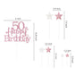 Pargleev 50th Birthday Cake Topper, Glittery Rose Gold Star, Paper, Model hbcp-mgjjcp50-230926