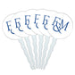 Franklin & Marshall College Secondary Logo Cupcake Picks Toppers Decoration Set of 6