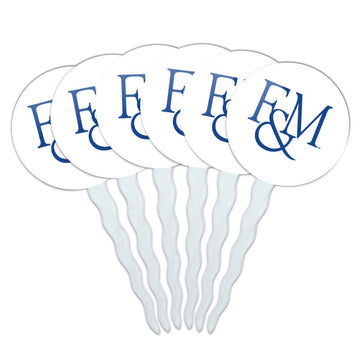 Franklin & Marshall College Secondary Logo Cupcake Picks Toppers Decoration Set of 6