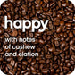 happy coffee light roast whole bean coffee, 12 oz., notes of cashew & elation, recyclable container, grown & harvested in Colomb