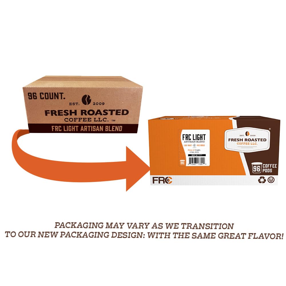 Fresh Roasted Coffee Organic Donut Shop Medium Roast 96 Pods for K Cup malt-inspired USDA Organic Kosher