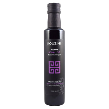 Kouzini Ultra Premium Royal Fig Balsamic Vinegar, Aged Balsamic Vinegars From Modena, Italy, Premium, Smooth & Full-Bodied Flavor, 250Ml Bottle