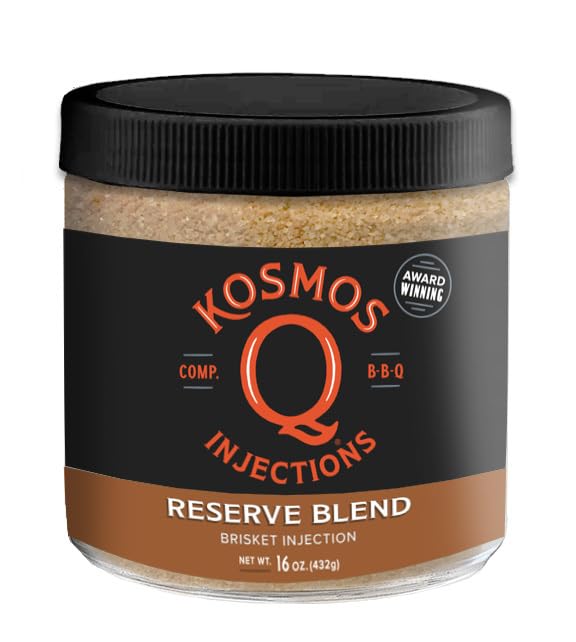 Kosmos Q Reserve Blend Brisket Injection, Premium Beef BBQ Marinade, Gluten Free, 16 Oz Jar