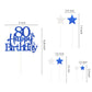 Pargleev Glittery 80Th Happy Birthday Cake Topper With Star,Personalised 80 Birthday Cake Toppers Party Decorations Party Suppli