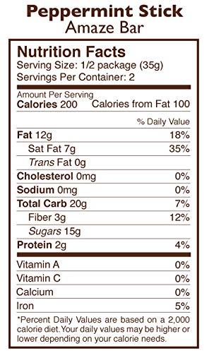 Taza Chocolate Organic Amaze Bar 60% Stone Ground, Peppermint Stick, 2.5 Ounce (1 Count), Vegan
